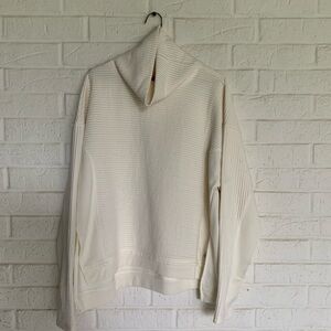 Tahari Turtleneck Sweatshirt in Cream